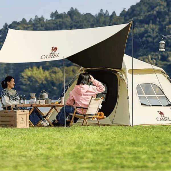 2 in 1 Family camping tent with canopy