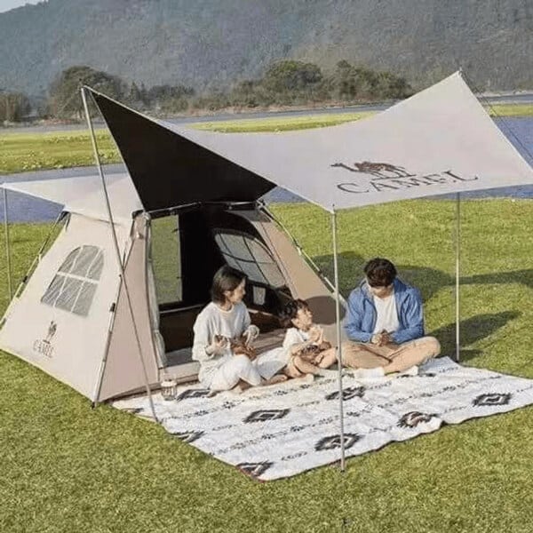 2 in 1 Family camping tent with canopy