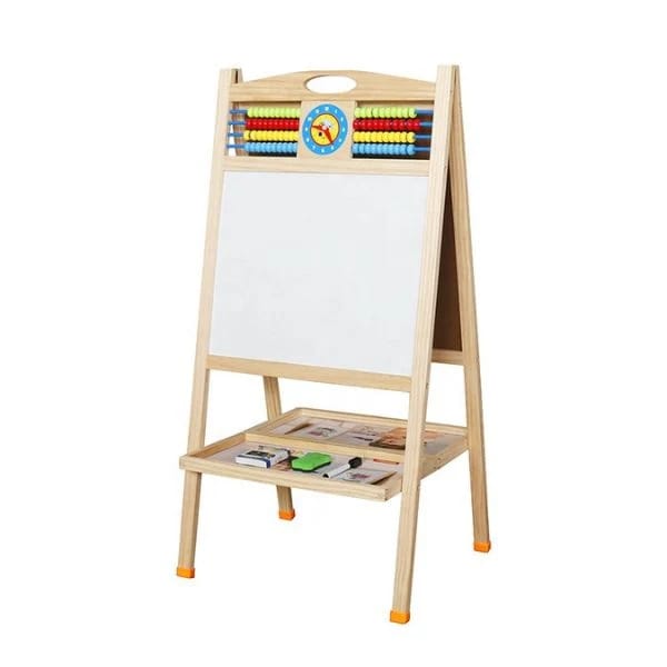Educational double sided wooden puzzle board
