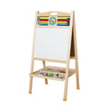 Educational double sided wooden puzzle board
