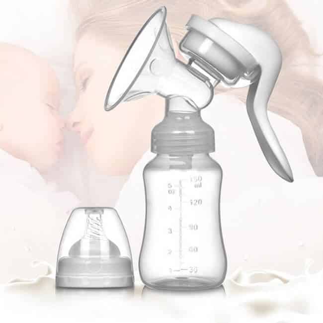 Manual breast pump for mothers