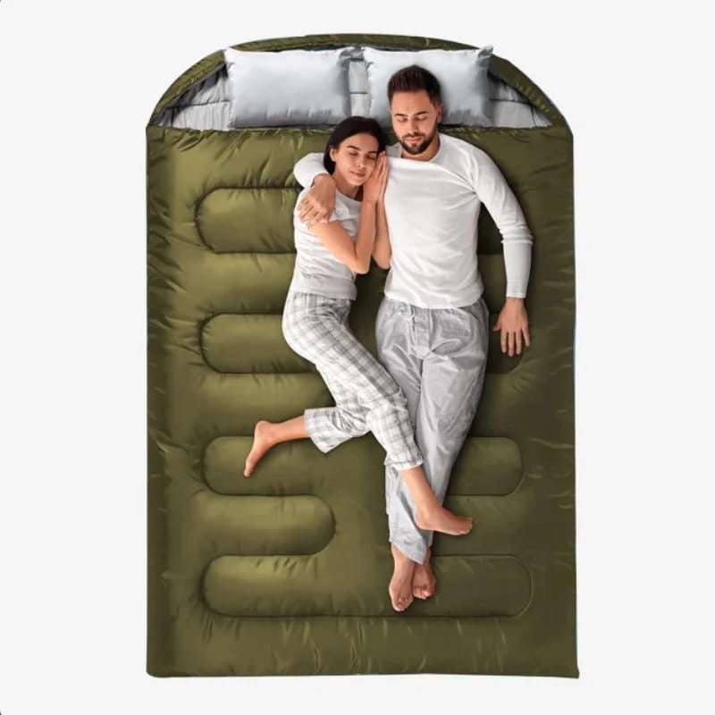 Waterproof double winter sleeping bag