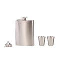 Hip flask and funnel set- stainless steel pocket whisky flask